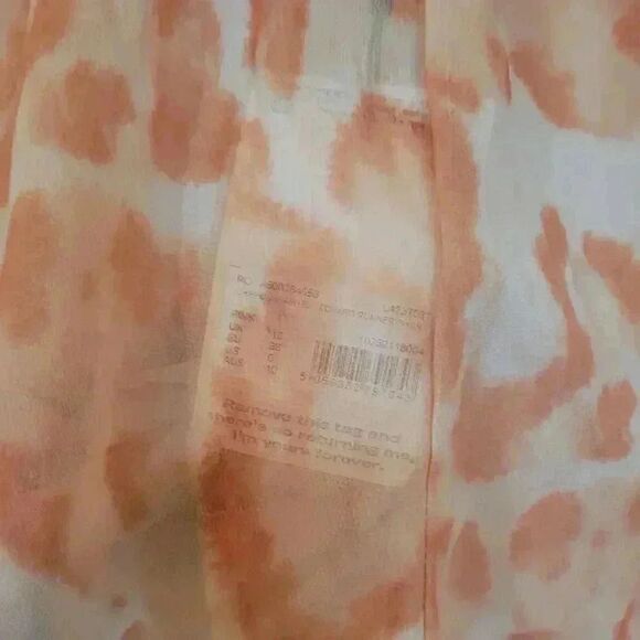 Missguided Women's Tawny Peach Chiffon Washed Poly Leopard Runner Shorts NEW - Picture 8 of 11